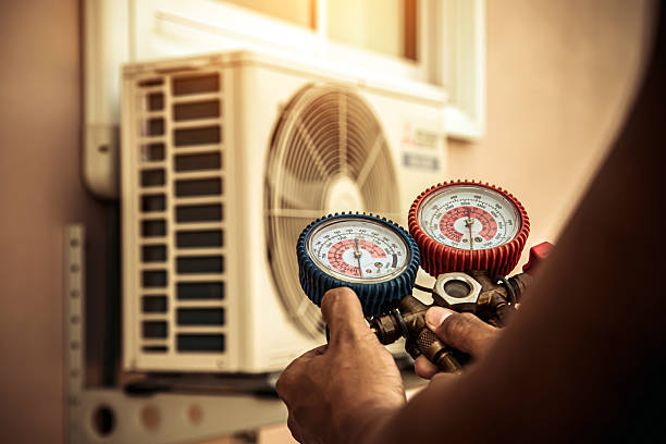 Professional Heat Pump Repair technician working in Battle Creek, NE